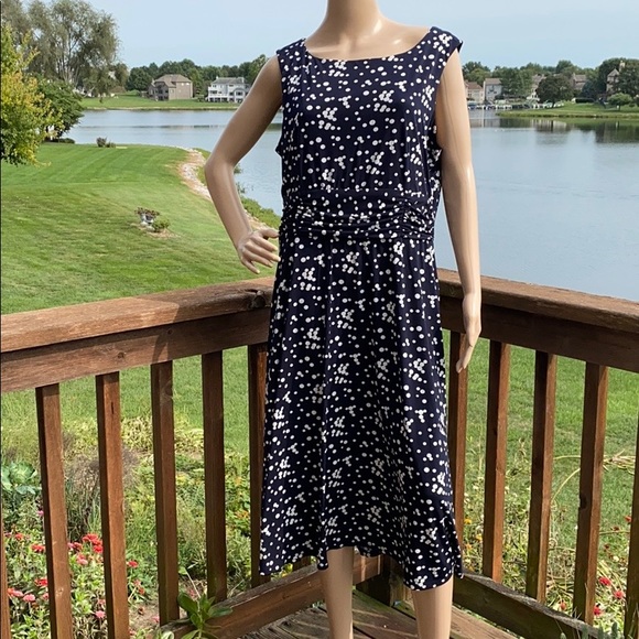 Jessica Howard Polka Dots Ruched Waist 